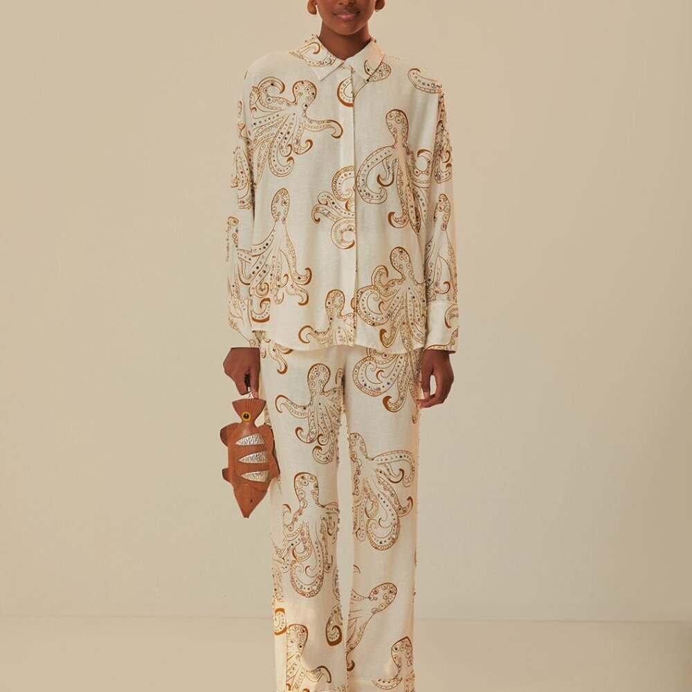 Off-White Octopus Fun Euroflax™ Premium Linen Pants